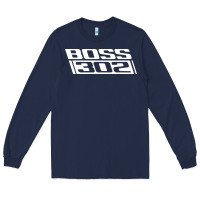 Navy boss 302 (white) Long Sleeve Tee - StudioElite