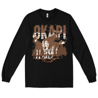 Black okapi t  shirt wildlife okapi lover africa safari zoo animal okapi t Long Sleeve Tee - StudioElite