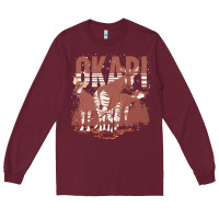 Burgundy okapi t  shirt wildlife okapi lover africa safari zoo animal okapi t Long Sleeve Tee - StudioElite