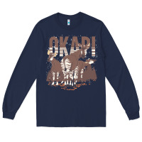 Navy okapi t  shirt wildlife okapi lover africa safari zoo animal okapi t Long Sleeve Tee - StudioElite