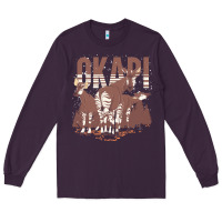 Plum okapi t  shirt wildlife okapi lover africa safari zoo animal okapi t Long Sleeve Tee - StudioElite