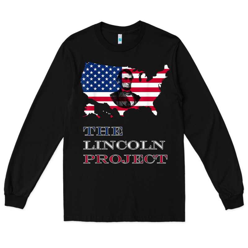 The Lincoln Project Save Usa Abraham Lincoln American Flag T Shirt Long Sleeve Tee by StudioElite | Teevron