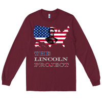 Burgundy the lincoln project save usa abraham lincoln american flag t shirt Long Sleeve Tee - StudioElite