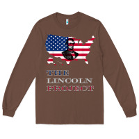 Chestnut the lincoln project save usa abraham lincoln american flag t shirt Long Sleeve Tee - StudioElite