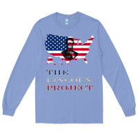 Colony Blue the lincoln project save usa abraham lincoln american flag t shirt Long Sleeve Tee - StudioElite