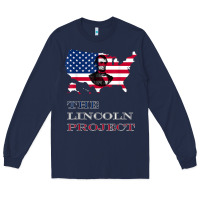 Navy the lincoln project save usa abraham lincoln american flag t shirt Long Sleeve Tee - StudioElite