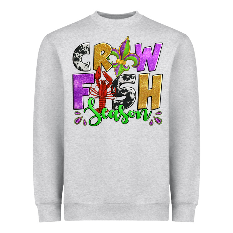 Crawfish Season Mardi Gras Carnival Fleur De Lis Heavyweight Sweatshirt by Jasminsmagicworld | Teevron