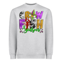 Heather Grey crawfish season mardi gras carnival fleur de lis Heavyweight Sweatshirt - Jasminsmagicworld