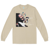 Mushroom Original Portrait of Luciano Pavarotti Long Sleeve Tee - StudioElite