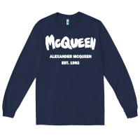 Navy Alexander Mcqueen Classic Long Sleeve Tee - StudioElite