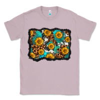 Lilac cowhide leopard turquoise sunflowers pattern olivia Classic Tee - OliviaCreatesArt