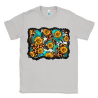 Moon Dust cowhide leopard turquoise sunflowers pattern olivia Classic Tee - OliviaCreatesArt