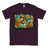Plum cowhide leopard turquoise sunflowers pattern olivia Classic Tee - OliviaCreatesArt