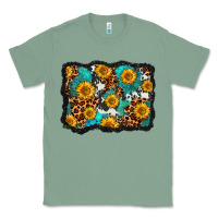 Sage cowhide leopard turquoise sunflowers pattern olivia Classic Tee - OliviaCreatesArt