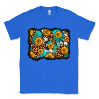 True Royal cowhide leopard turquoise sunflowers pattern olivia Classic Tee - OliviaCreatesArt