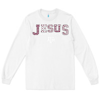 White Texas A&m Aggies Jesus - Had 12 Men - Patterned Long Sleeve Tee - PixelFlow