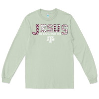 Matcha Texas A&m Aggies Jesus - Had 12 Men - Patterned Long Sleeve Tee - PixelFlow