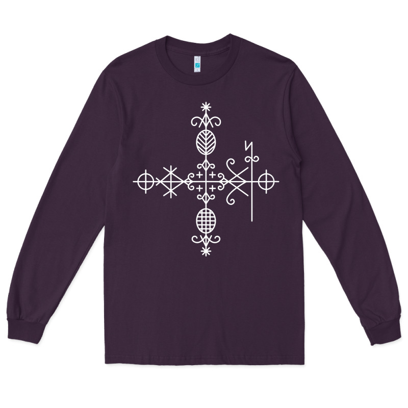 Haitian Veve  Voodoo Symbol T Shirt Long Sleeve Tee by PixelFlow | Teevron