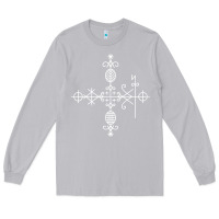 Moon Dust haitian veve  voodoo symbol t shirt Long Sleeve Tee - PixelFlow