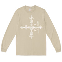 Mushroom haitian veve  voodoo symbol t shirt Long Sleeve Tee - PixelFlow