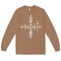 Toasted Coconut haitian veve  voodoo symbol t shirt Long Sleeve Tee - PixelFlow