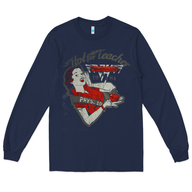 Hot Teacher Halen Essential Long Sleeve Tee by PixelFlow | Teevron