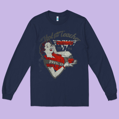 Hot Teacher Halen Essential Long Sleeve Tee Designed By Pixelflow