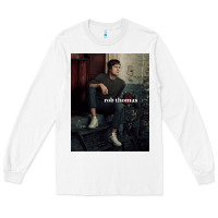 White Rob Thomas Long Sleeve Tee - PixelFlow