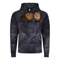 Cloud Black Peace Love Lion Head Vintage Hoodie - LillyAllenDesigns