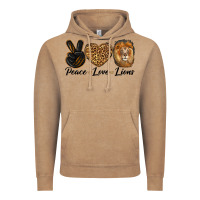 Peace Love Lion Head Vintage Hoodie | Teevron
