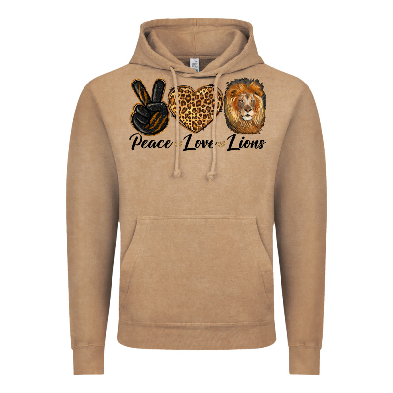 Peace Love Lion Head Vintage Hoodie by LillyAllenDesigns | Teevron