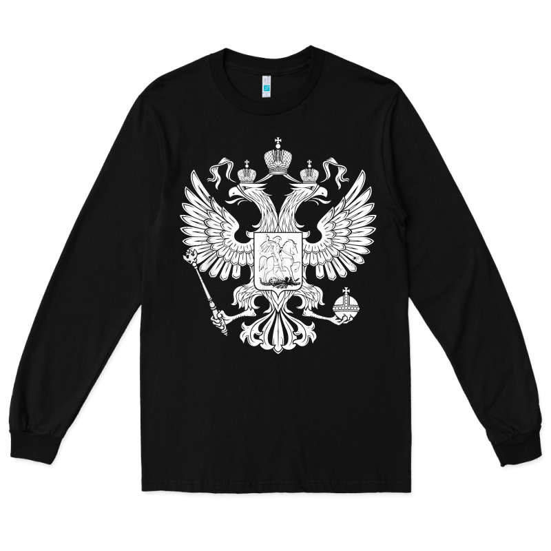 Russian Double Headed Eagle For A Russia Fan Gift T Shirt Long Sleeve Tee by PixelFlow | Teevron