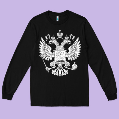 Russian Double Headed Eagle For A Russia Fan Gift T Shirt Long Sleeve Tee Designed By Pixelflow