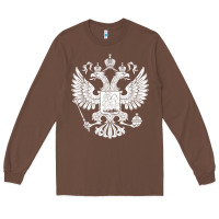Chestnut russian double headed eagle for a russia fan gift t shirt Long Sleeve Tee - PixelFlow