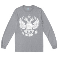 Heather Grey russian double headed eagle for a russia fan gift t shirt Long Sleeve Tee - PixelFlow
