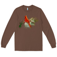 Chestnut wild red cardinal bird long sleeve Long Sleeve Tee - PixelFlow
