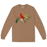 Toasted Coconut wild red cardinal bird long sleeve Long Sleeve Tee - PixelFlow