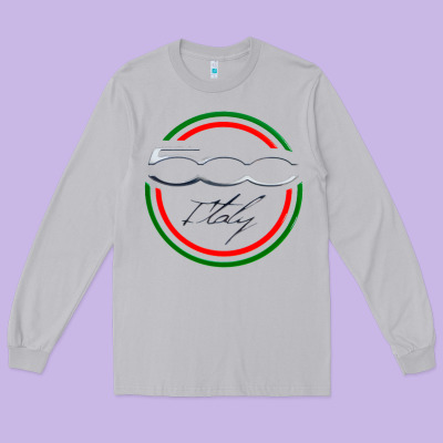 Fiat 500   Italy Long Sleeve Tee Designed By Pixelflow