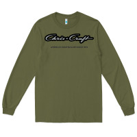 Army Green Chris Craft Boats Long Sleeve Tee - PixelFlow
