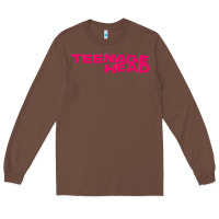 Chestnut Teenage Head Print (Pink) Plain Long Sleeve Tee - PixelFlow