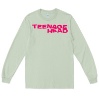 Matcha Teenage Head Print (Pink) Plain Long Sleeve Tee - PixelFlow