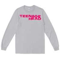 Moon Dust Teenage Head Print (Pink) Plain Long Sleeve Tee - PixelFlow