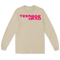 Mushroom Teenage Head Print (Pink) Plain Long Sleeve Tee - PixelFlow