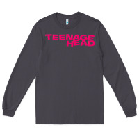 Smoke Teenage Head Print (Pink) Plain Long Sleeve Tee - PixelFlow