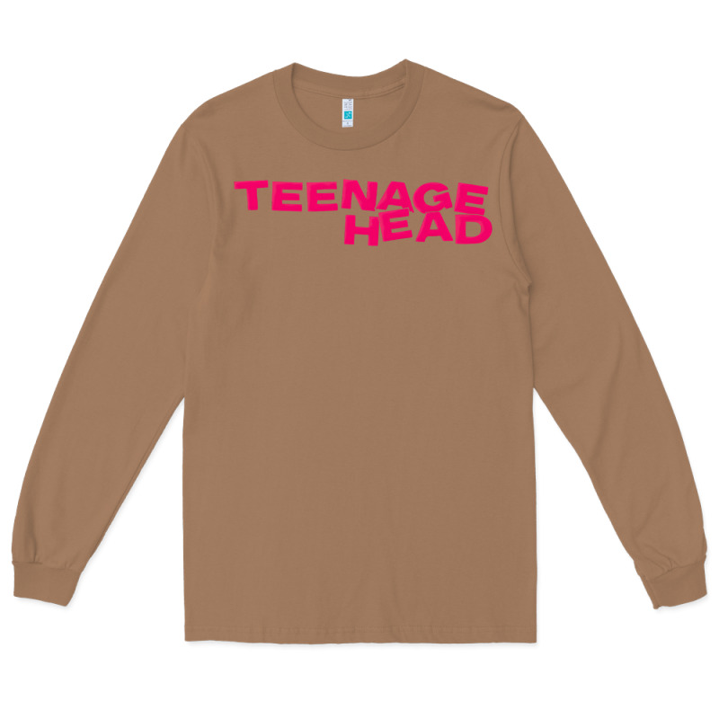 Teenage Head Print (pink) Plain Long Sleeve Tee by PixelFlow | Teevron