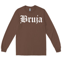 Chestnut womens bruja old english chola witchy v neck t shirt Long Sleeve Tee - PixelFlow