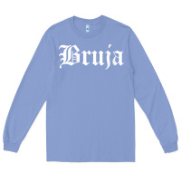 Colony Blue womens bruja old english chola witchy v neck t shirt Long Sleeve Tee - PixelFlow