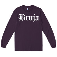 Plum womens bruja old english chola witchy v neck t shirt Long Sleeve Tee - PixelFlow