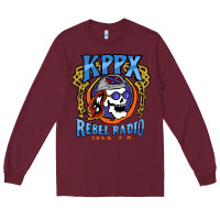 Burgundy Kppx Rebel Radio Long Sleeve Tee - PixelFlow