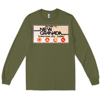 Army Green welcome to new granada! Long Sleeve Tee - PixelFlow